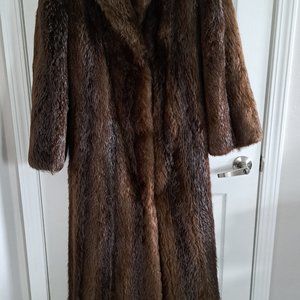 Authentic beaver fur coat